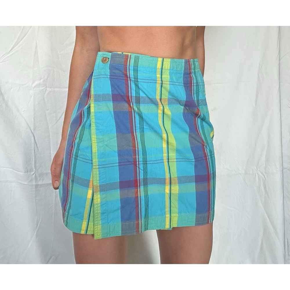 2000s Gap Plaid Cotton Mini Skirt  Playground Prep Ditsy Y2K 90s Kidcore Retro